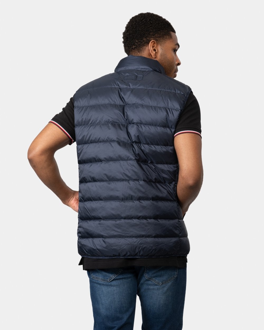 GANT Mens Light Down Gilet - 433 Evening Blue