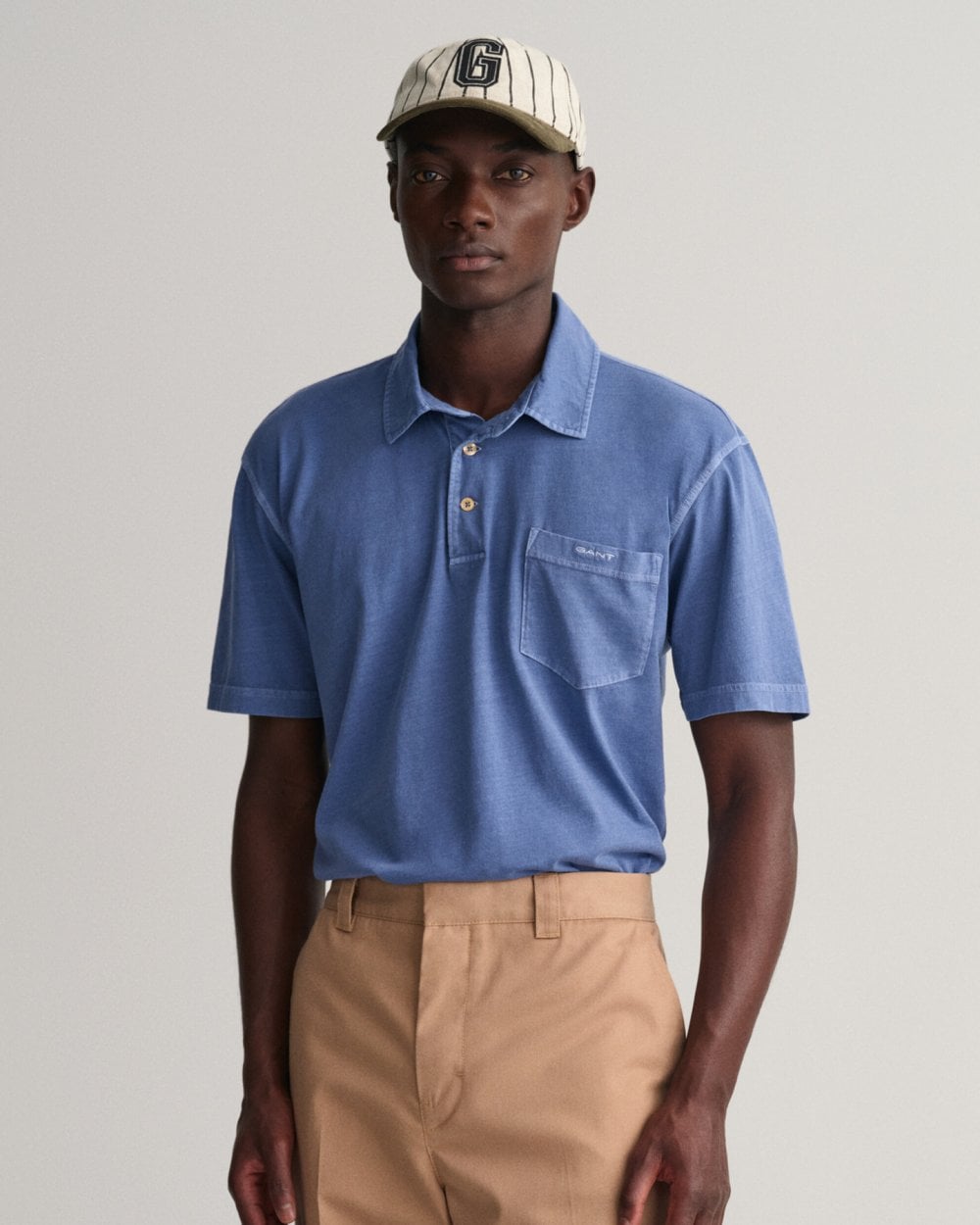 GANT Mens Solid Sunfaded Jersey Short Sleeve Rugger