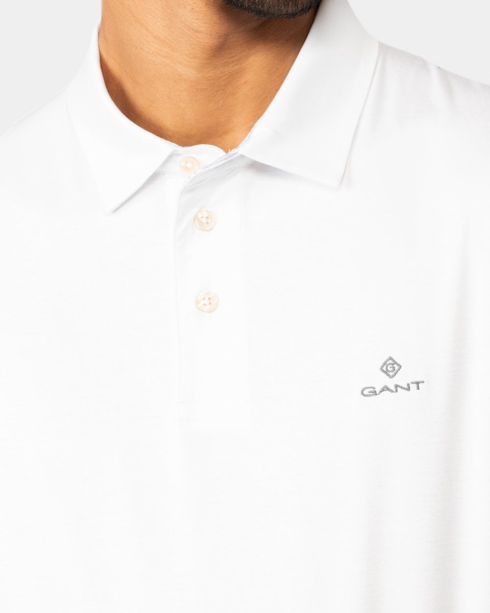 GANT Mens Mercerized Jersey Short Sleeve Rugger - 110 White