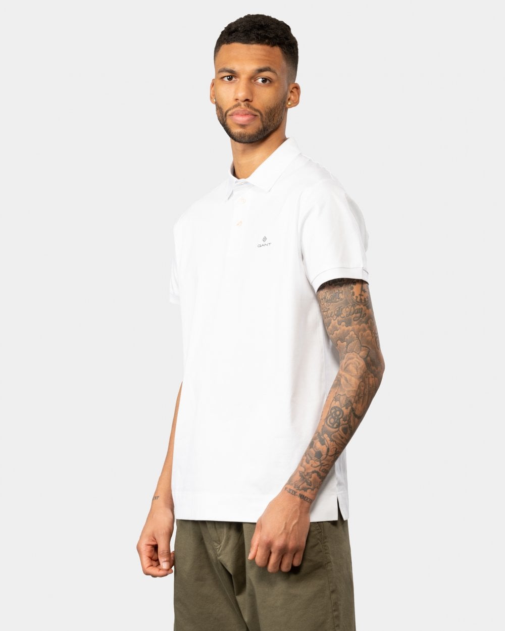 GANT Mens Mercerized Jersey Short Sleeve Rugger - 110 White