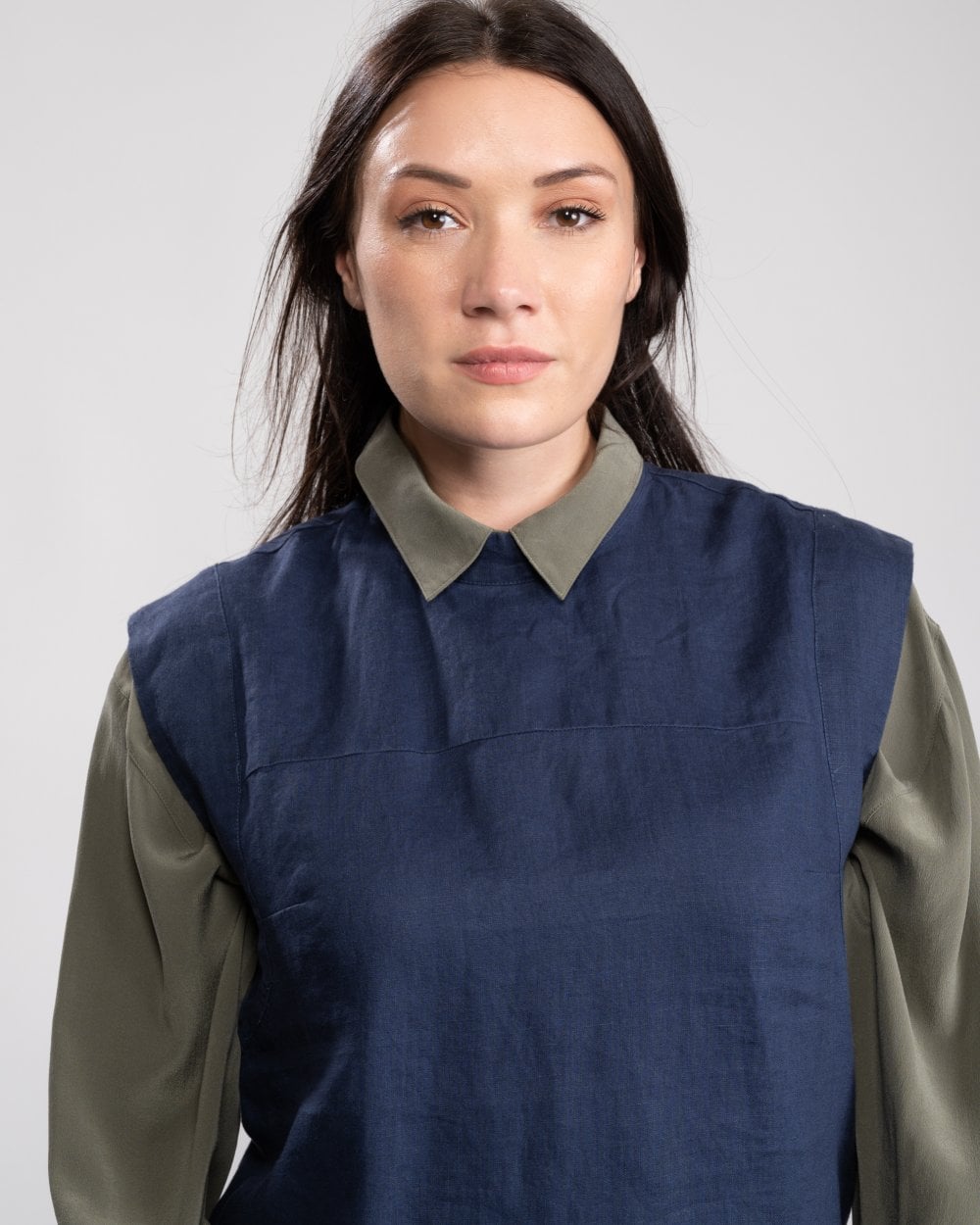 Great Plains Alana Linen Womens Polo Neck Top