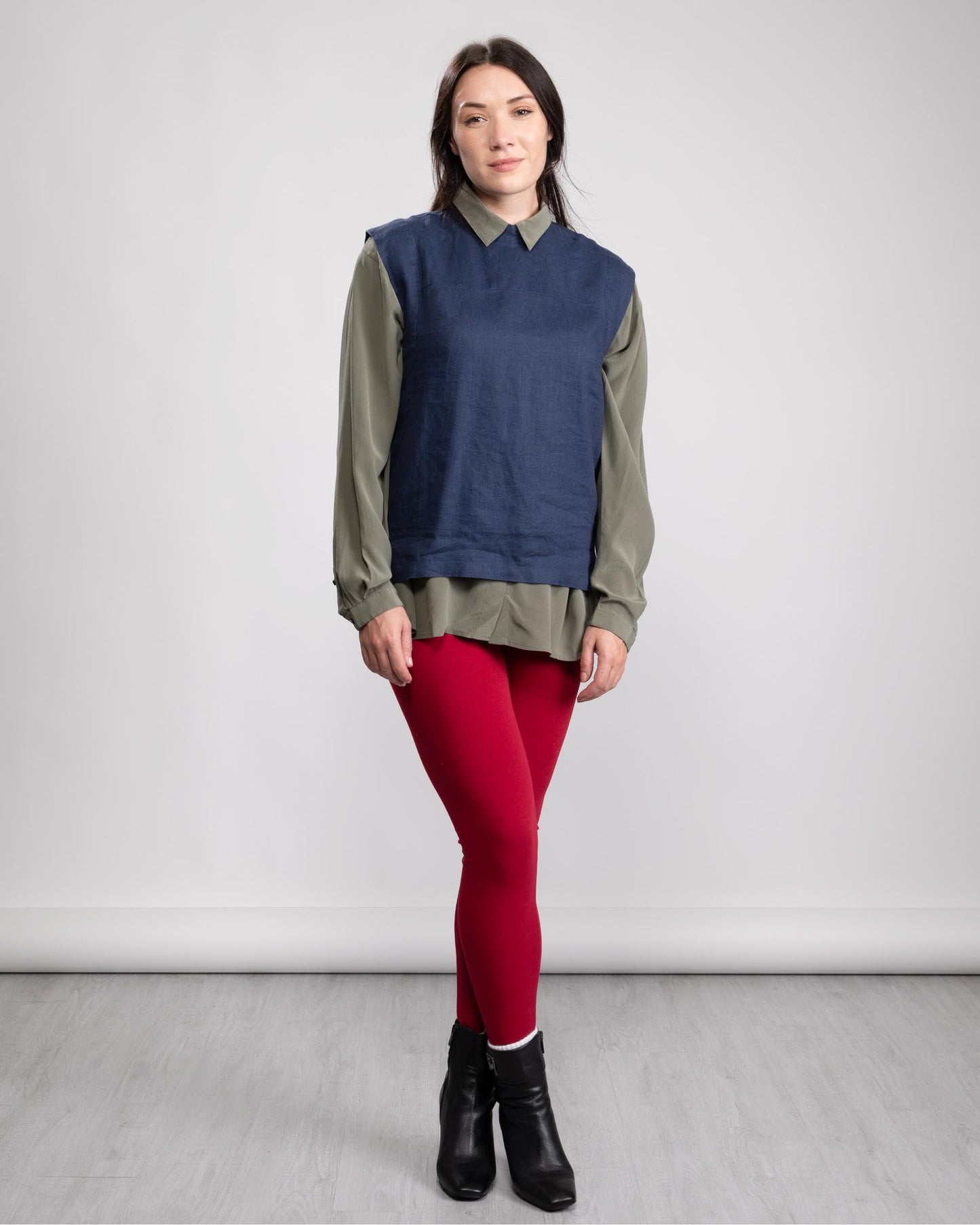 Great Plains Alana Linen Womens Polo Neck Top