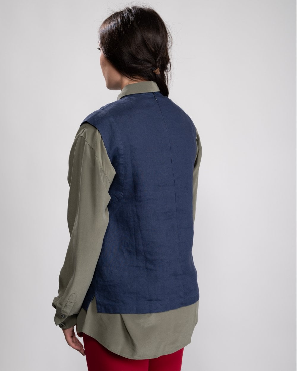 Great Plains Alana Linen Womens Polo Neck Top