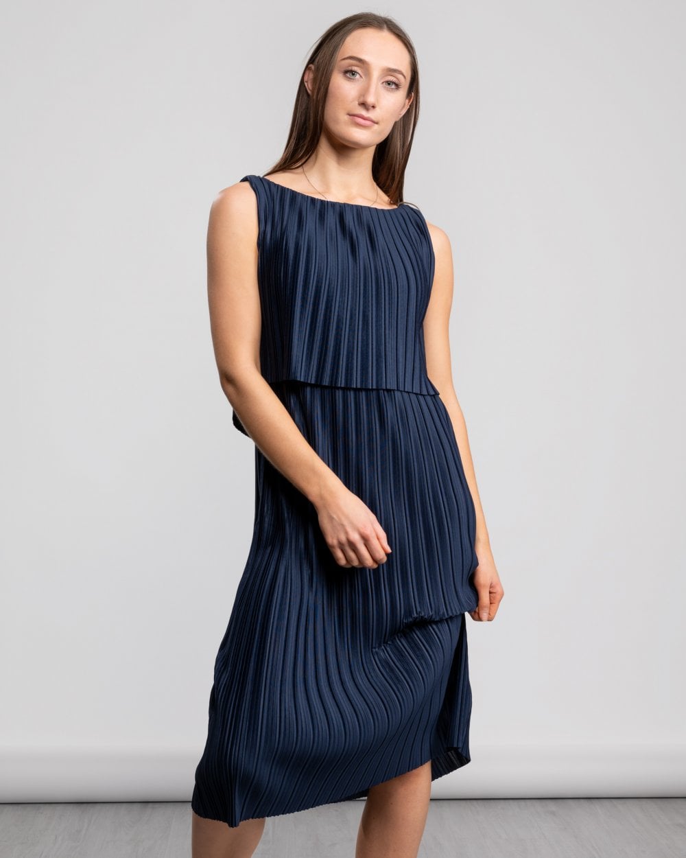 Great Plains Narcissus Jersey Pleated Womens Dress  CHO