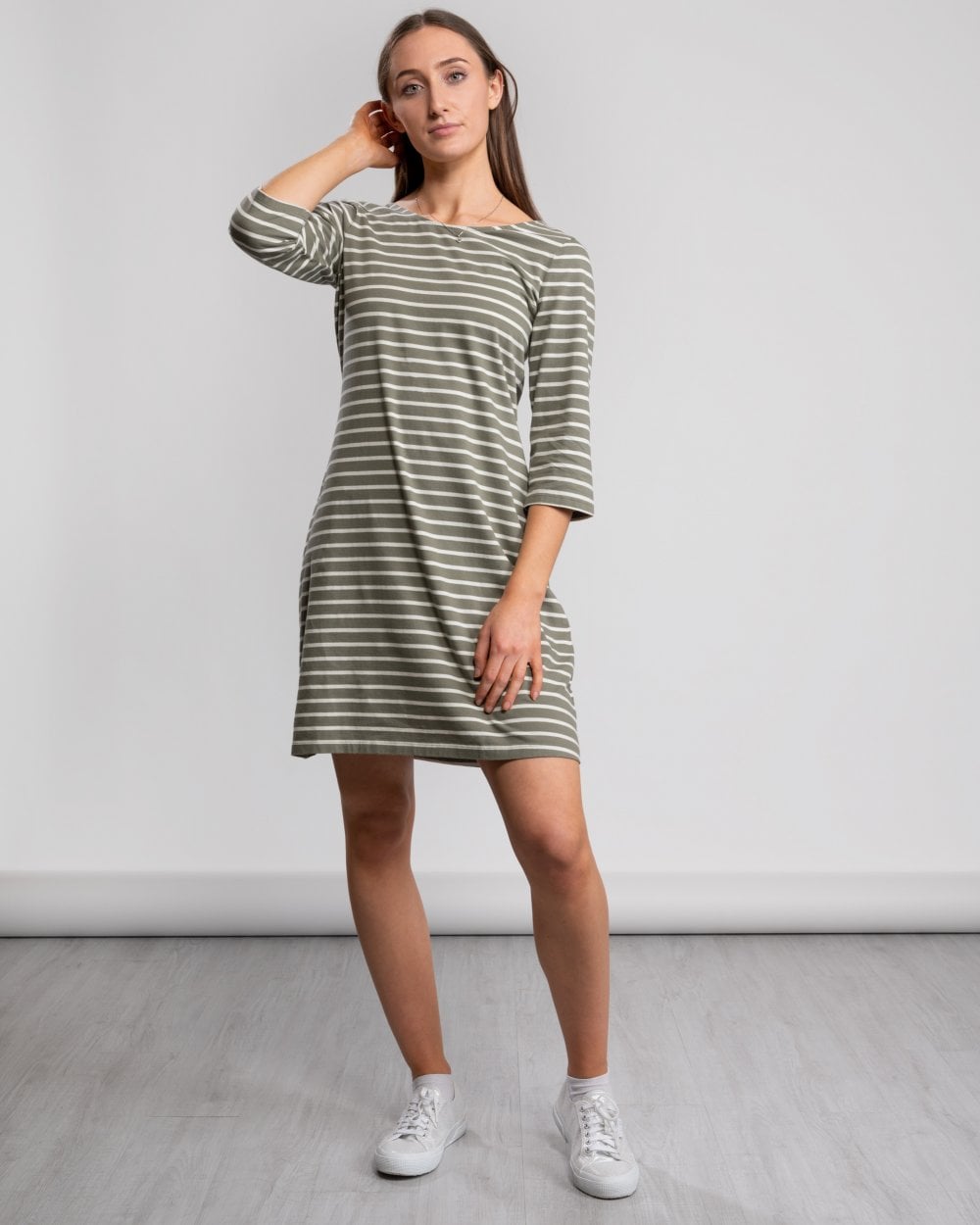 Great Plains Sunday Stripe Jersey Smock Womens Dress