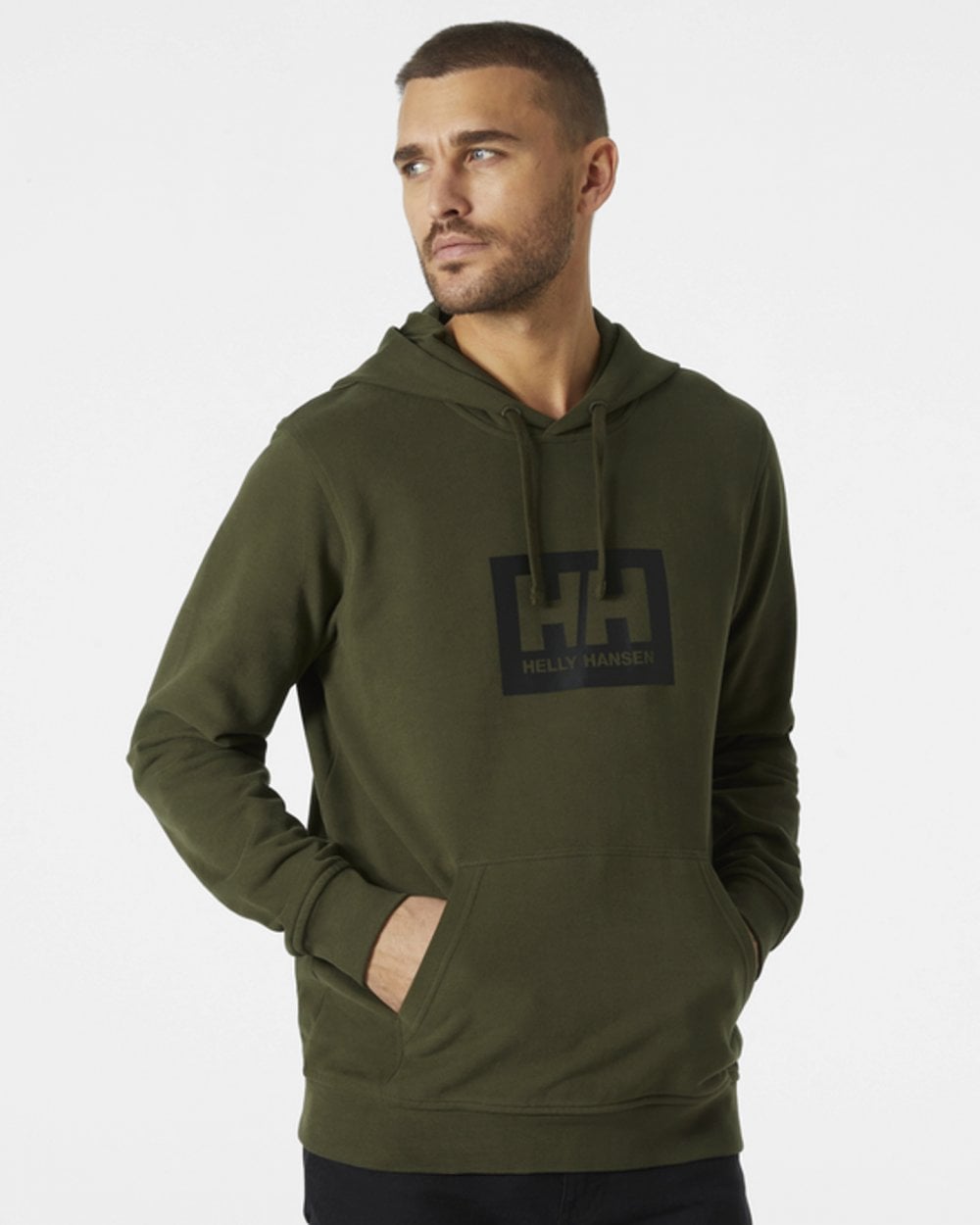 Helly Hansen Mens Block Logo Pullover Hoodie
