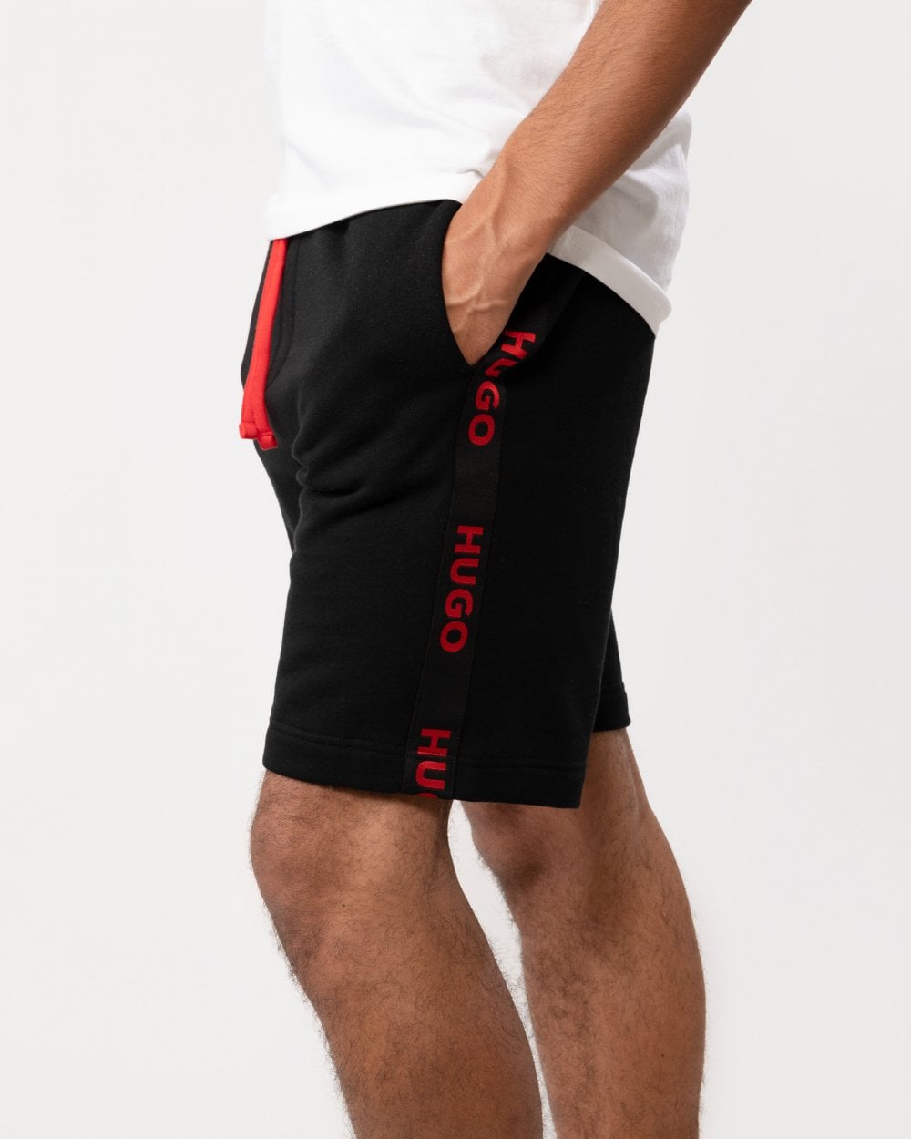 HUGO HUGO Sporty Logo Tape Mens Loungewear Shorts