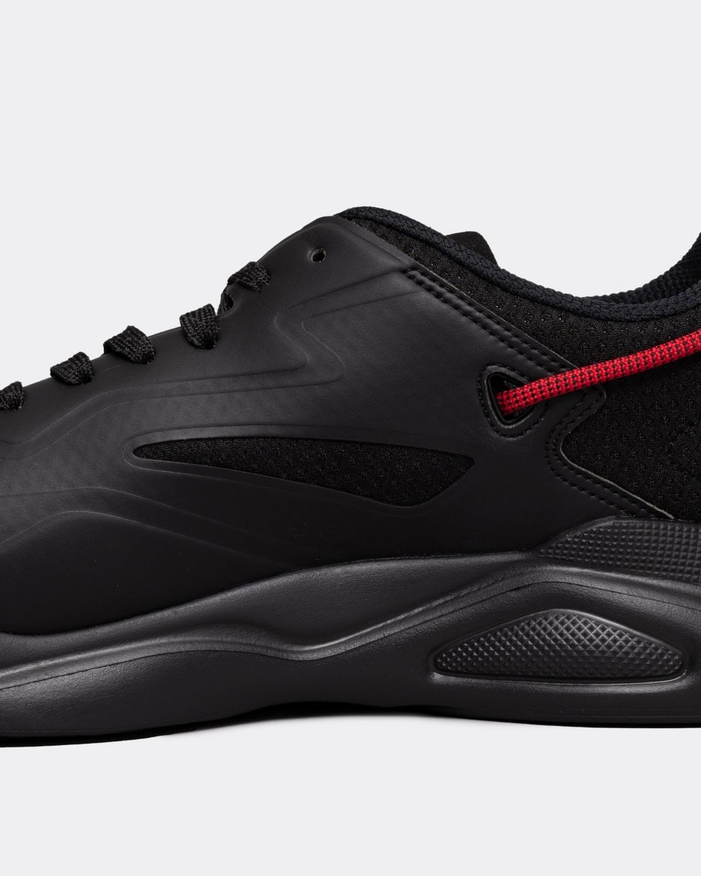 HUGO Leon Runn Mens Mixed-Material Trainers with Synthetic Coated Fabric