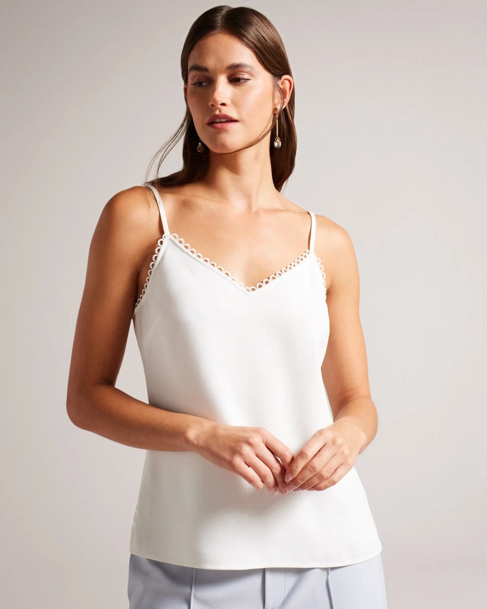 Ted Baker Andreno Womens Strappy Cami With Looped Trims