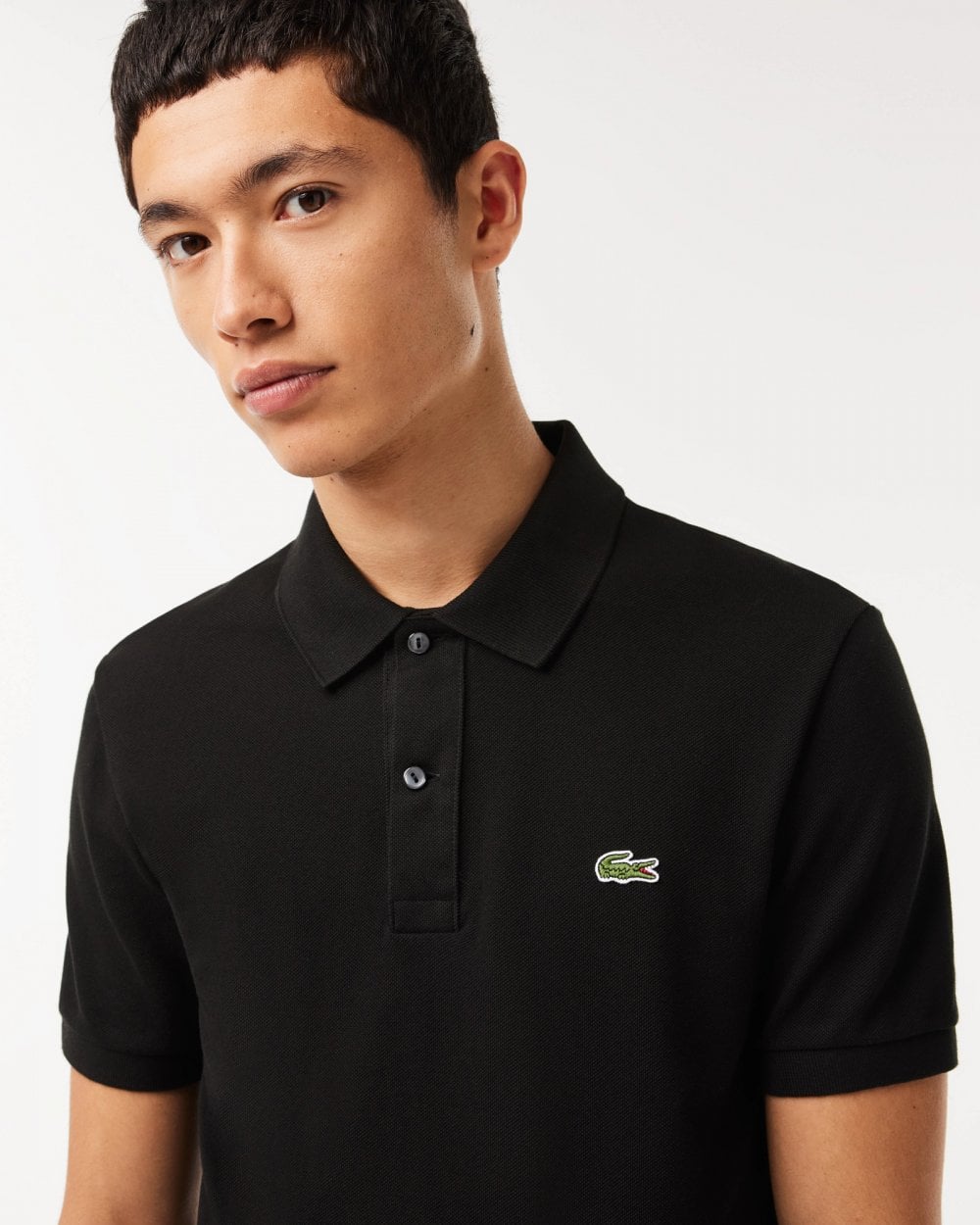 Lacoste Mens Original L.12.12 Slim Fit Petit Piqué Cotton Polo Shirt - Black 031