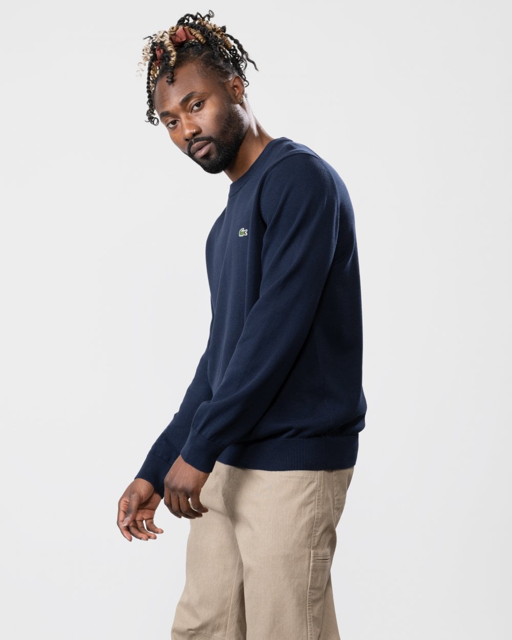Lacoste Mens Organic Cotton Crew Neck Sweater