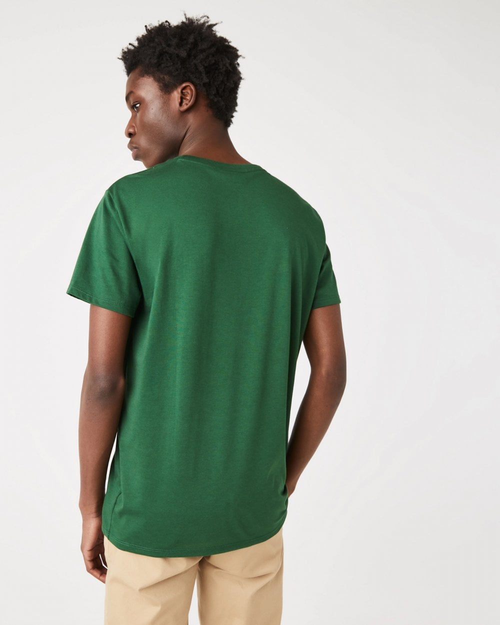 Lacoste Mens Crew Neck Pima Cotton Jersey T-Shirt - Green 132