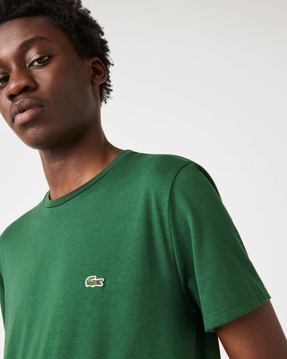 Lacoste Mens Crew Neck Pima Cotton Jersey T-Shirt - Green 132