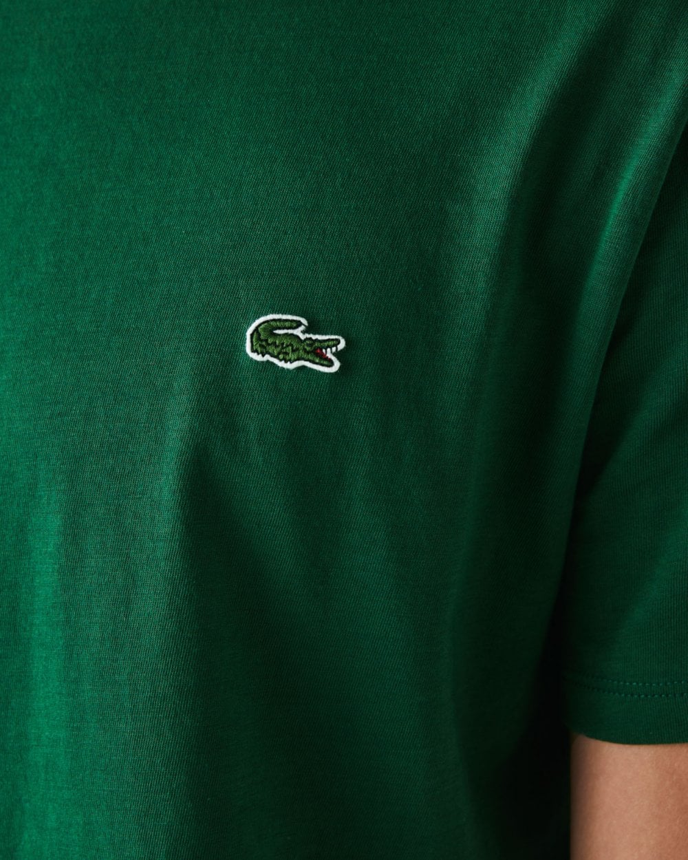 Lacoste Mens Crew Neck Pima Cotton Jersey T-Shirt - Green 132