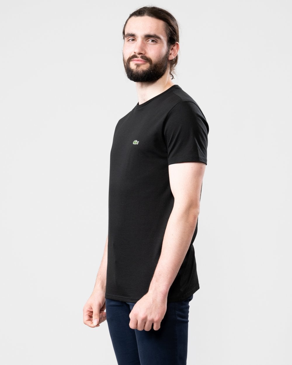 Lacoste Mens Crew Neck Pima Cotton Jersey T-Shirt - Black 031