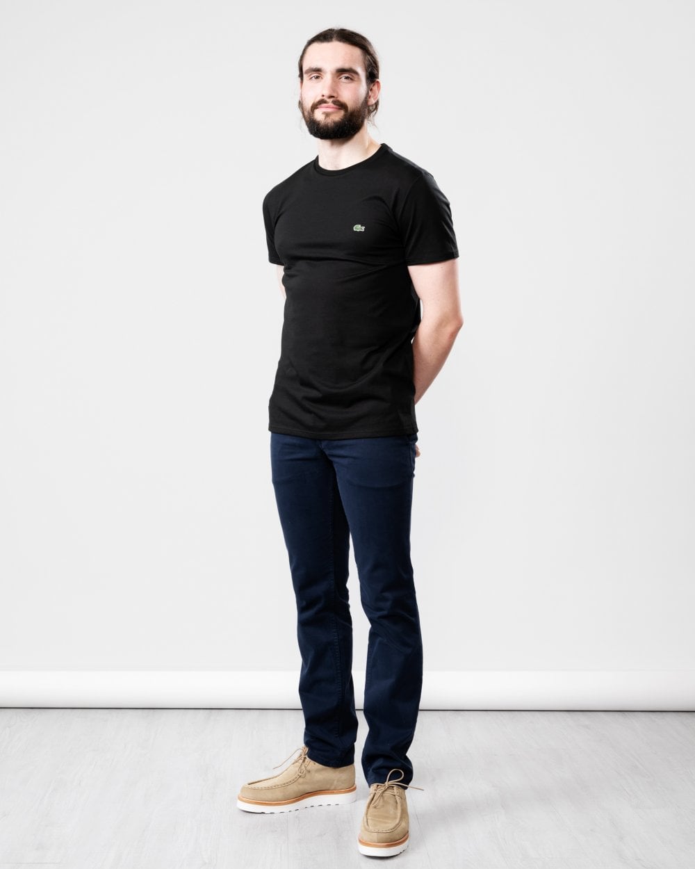 Lacoste Mens Crew Neck Pima Cotton Jersey T-Shirt - Black 031