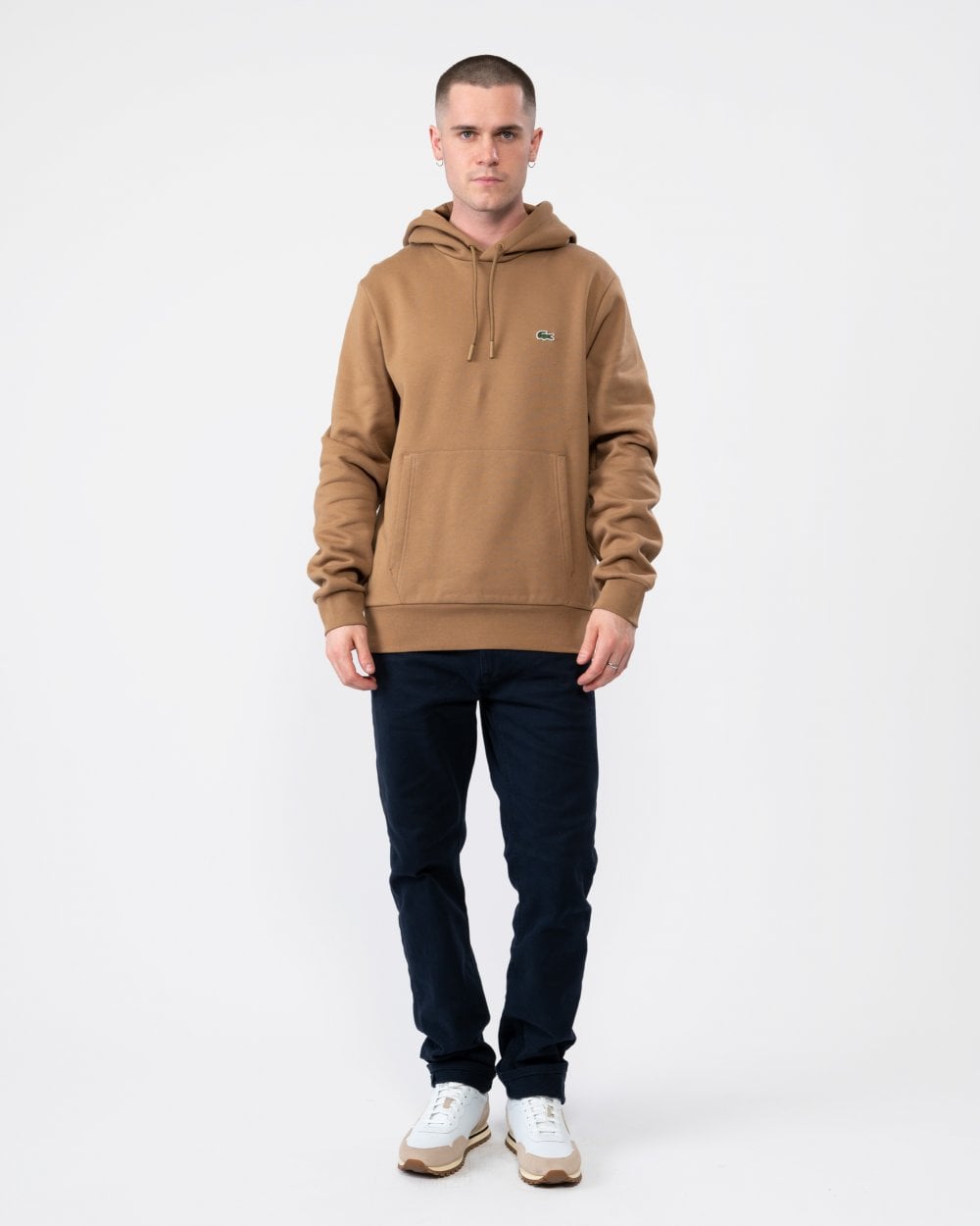 Lacoste Mens Fleece Hoodie - Cookie SIX