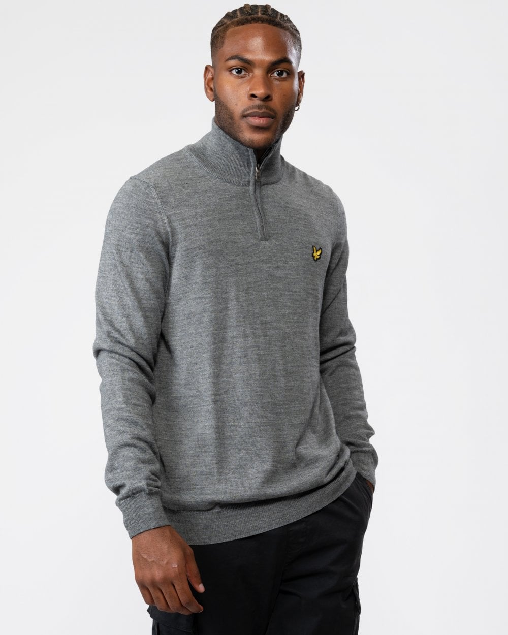 Lyle & Scott Quarter-Zip Mens Merino Jumper