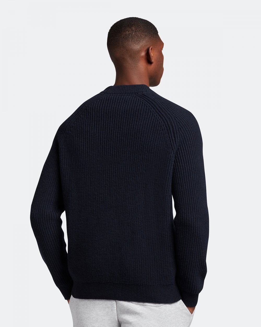 Lyle & Scott Shaker-Stitch Mens Mock Neck Jumper