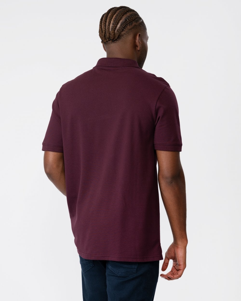 Lyle & Scott Tonal Eagle Mens Polo Shirt - Z562 Burgundy