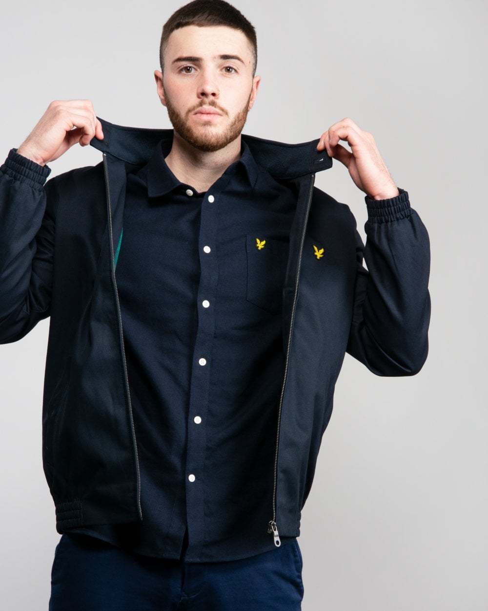 Lyle & Scott Mens Harrington Bomber Jacket - Z271 Dark Navy