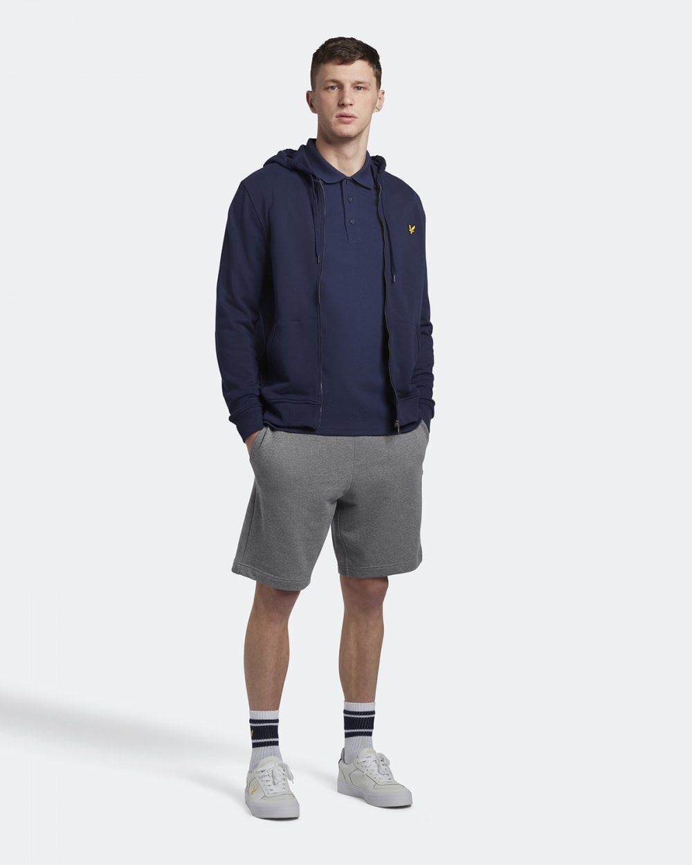 Lyle & Scott Mens Long Sleeve Polo Shirt - Z99 Navy