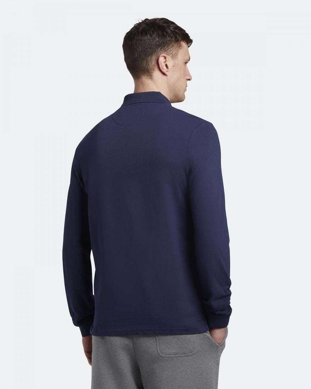 Lyle & Scott Mens Long Sleeve Polo Shirt - Z99 Navy