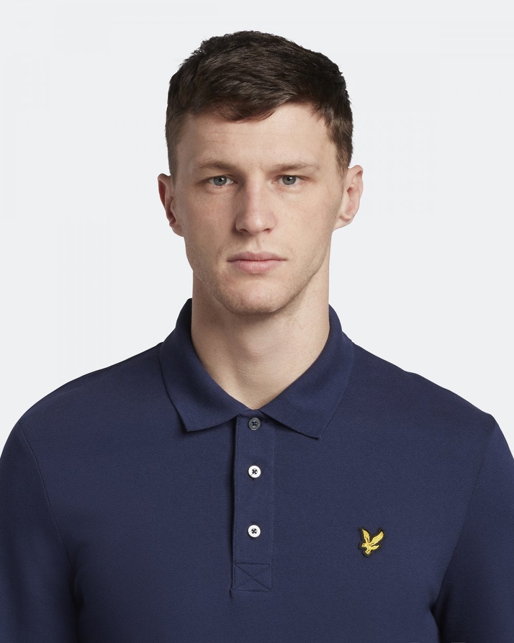 Lyle & Scott Mens Long Sleeve Polo Shirt - Z99 Navy