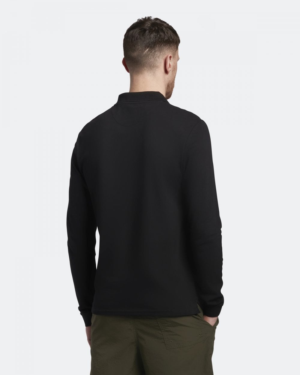 Lyle & Scott Mens Long Sleeve Polo Shirt - Z865 Jet Black