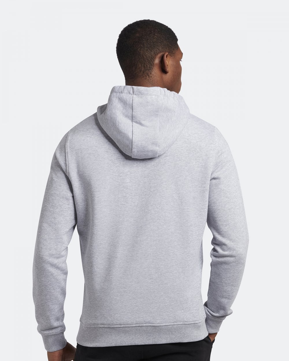 Lyle & Scott Mens Pullover Hoodie - D24 Light Grey Marl
