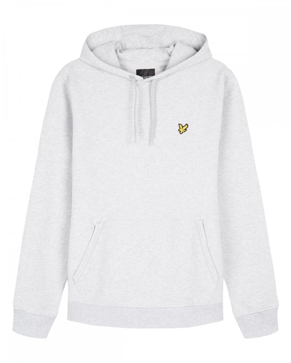 Lyle & Scott Mens Pullover Hoodie - D24 Light Grey Marl
