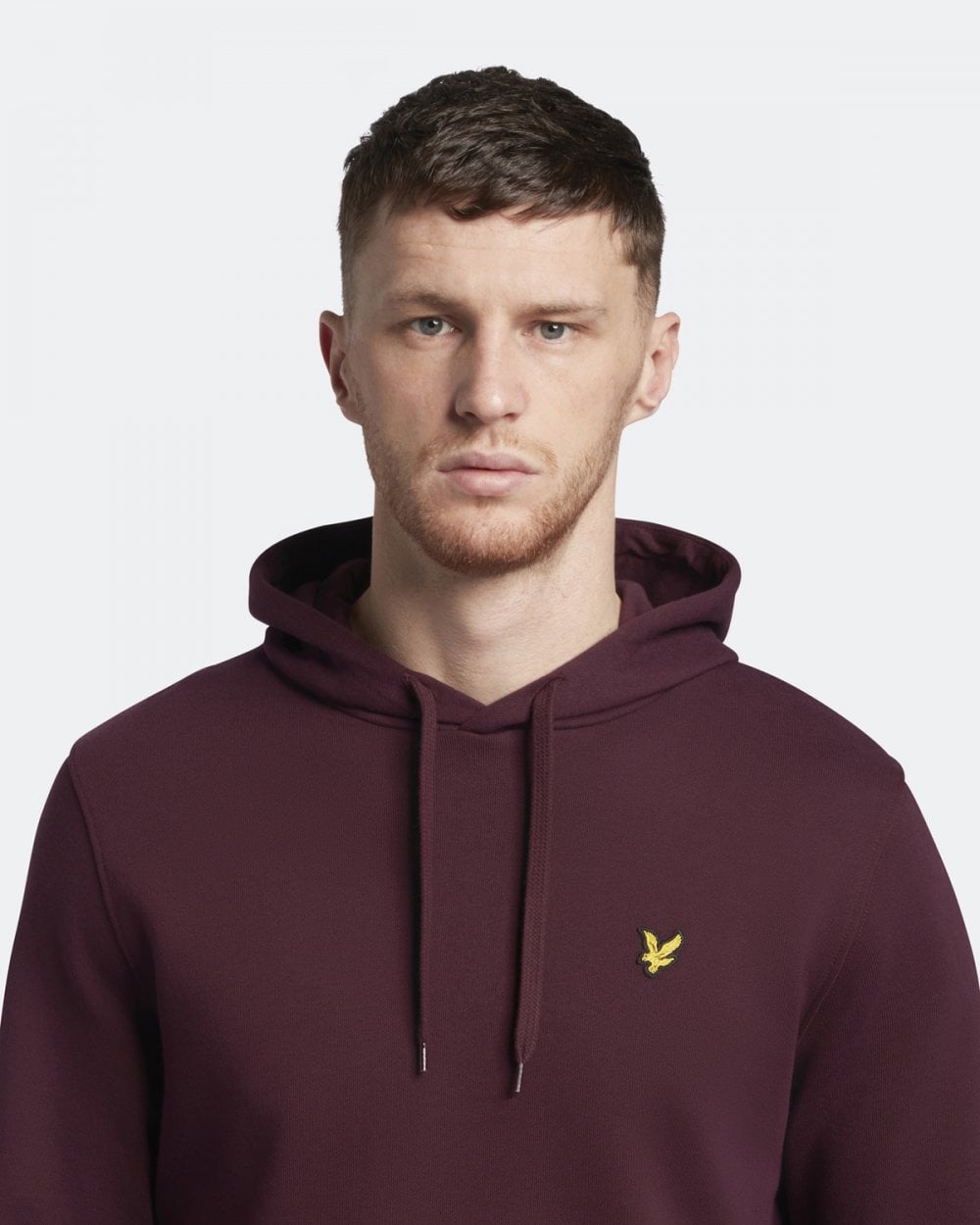 Lyle & Scott Mens Pullover Hoodie - Z562 Burgundy