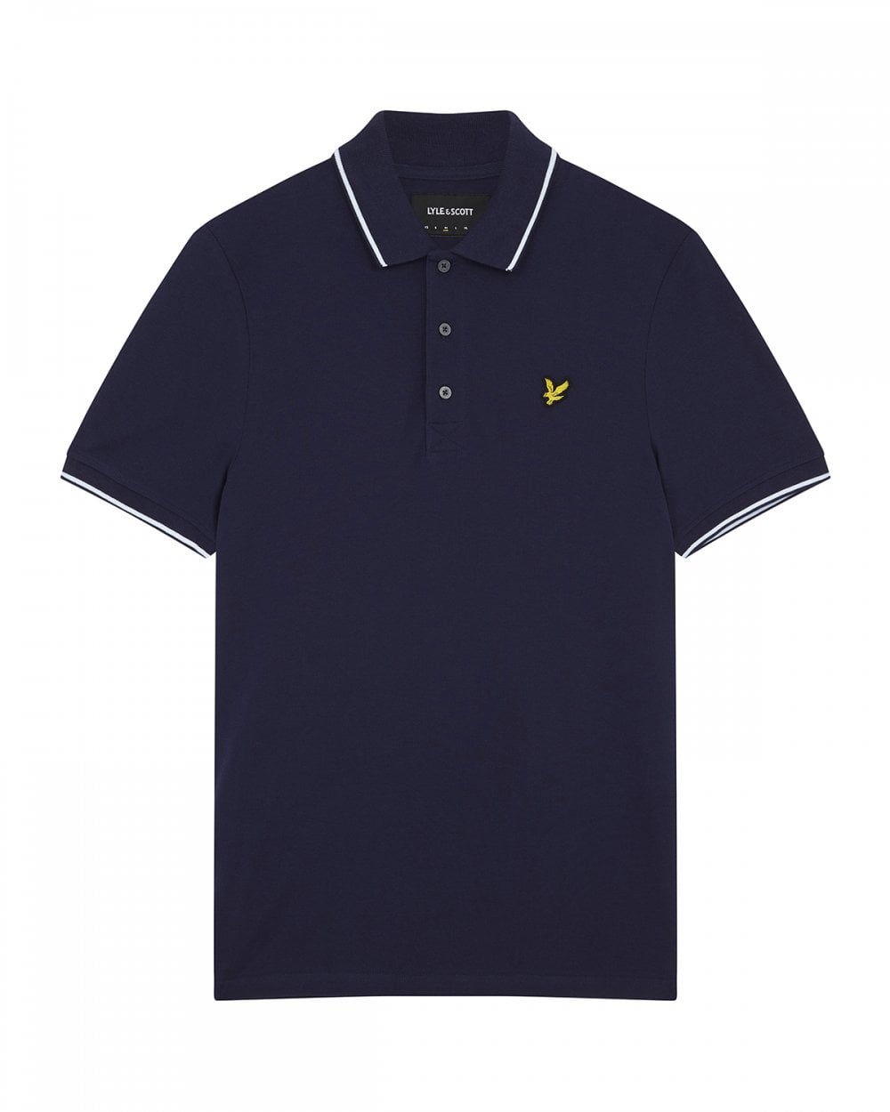 Lyle & Scott Tipped Mens Polo Shirt SP1524VOG - W190 Navy/ White
