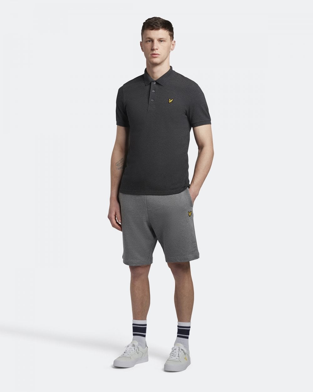 Lyle & Scott Plain Mens Polo Shirt SP400VOG - 398 Charcoal Marl