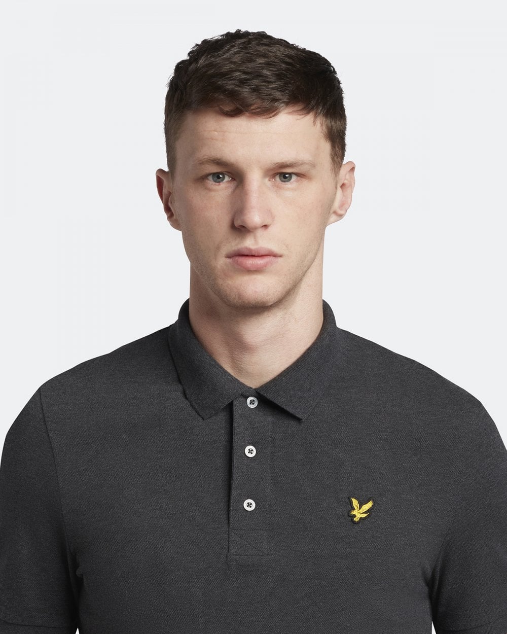 Lyle & Scott Plain Mens Polo Shirt SP400VOG - 398 Charcoal Marl