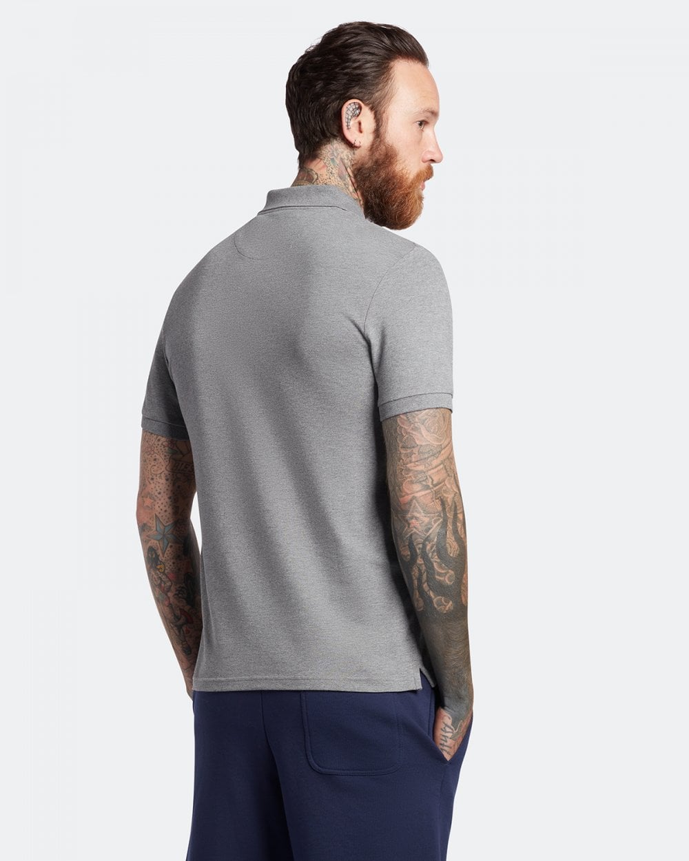 Lyle & Scott Plain Mens Polo Shirt SP400VOG - T28 Mid Grey Marl