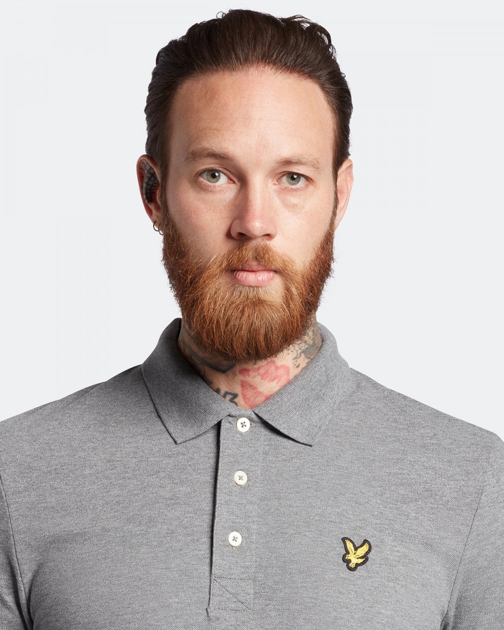 Lyle & Scott Plain Mens Polo Shirt SP400VOG - T28 Mid Grey Marl