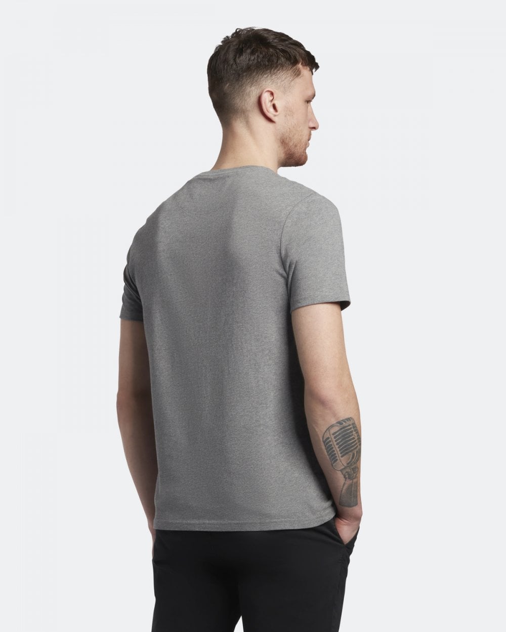 Lyle & Scott Plain Mens T-Shirt TS400VOG - T28 Mid Grey Marl