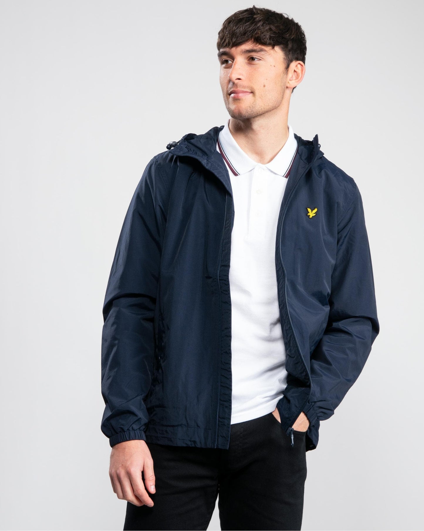 Lyle & Scott Mens Zip Through Hooded Jacket - Z271 Dark Navy
