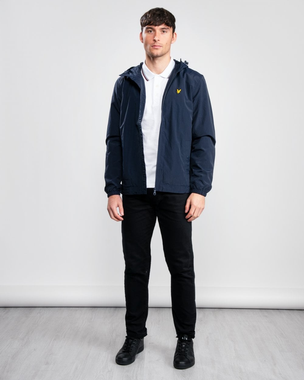 Lyle & Scott Mens Zip Through Hooded Jacket - Z271 Dark Navy