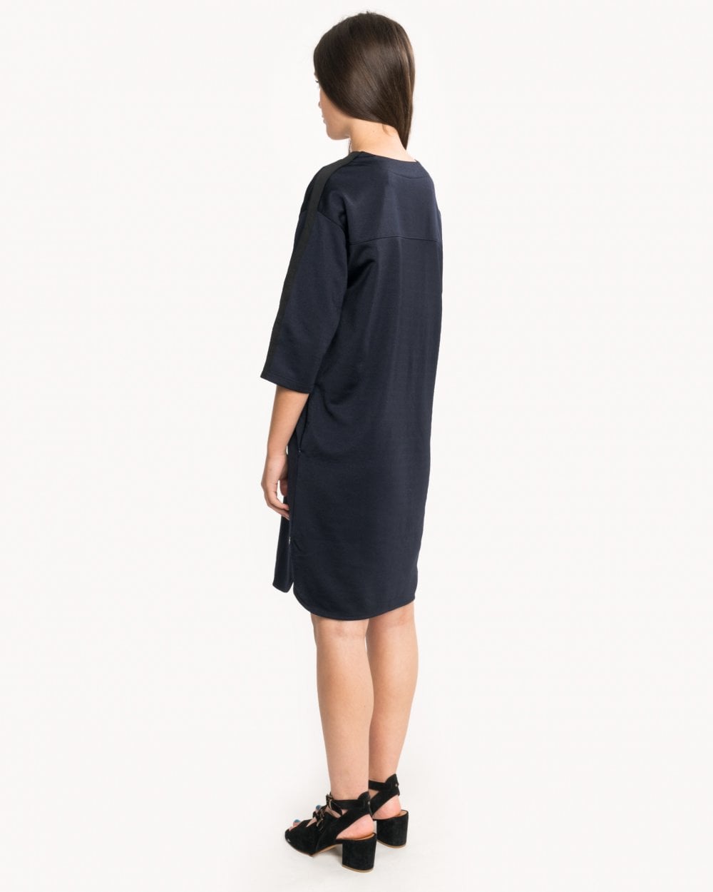 Maison Scotch V-Neck Sweat Panel Sleeved Womens Dress