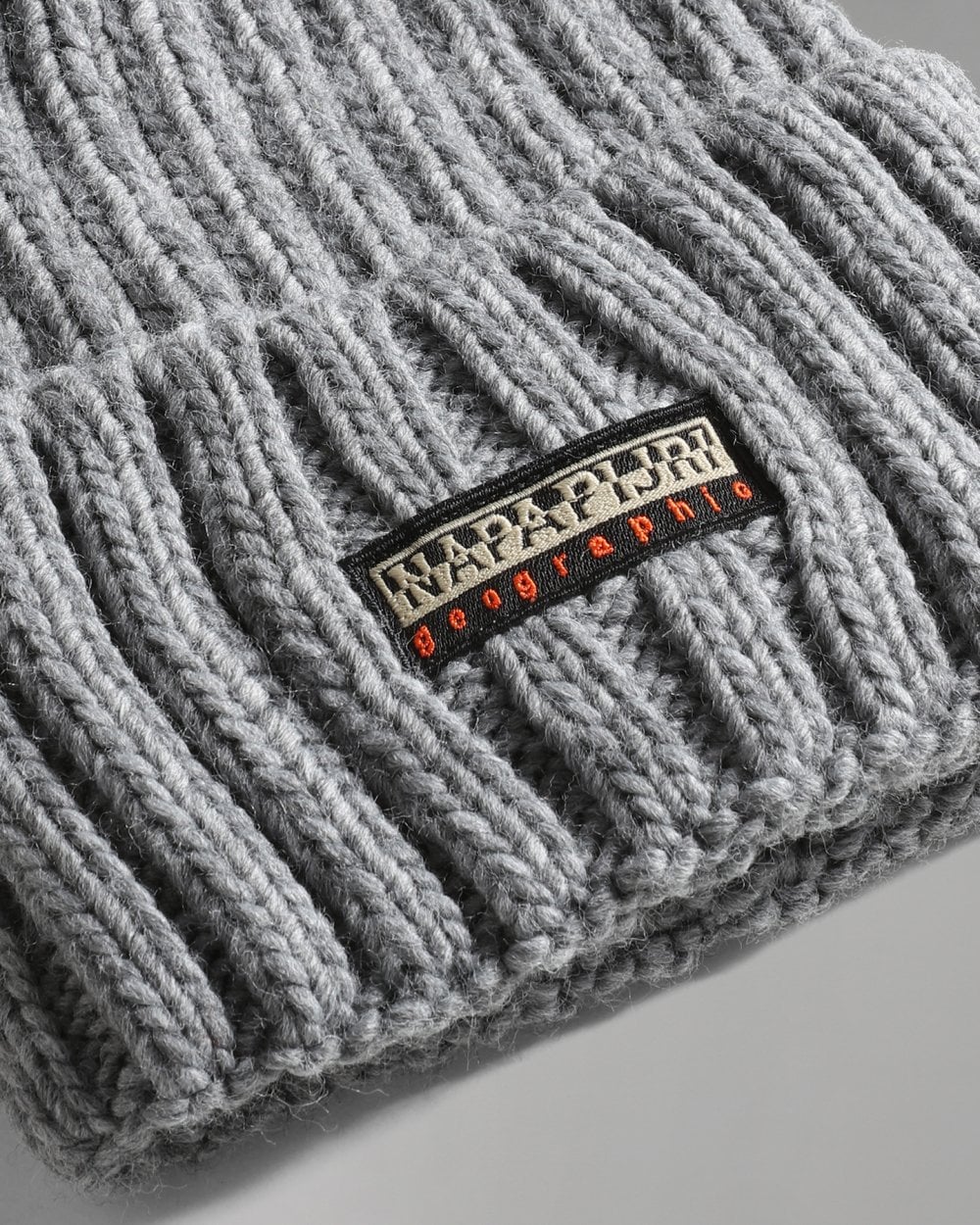 Napapijri Fea 2 Bobble Hat - Medium Grey Melange 160