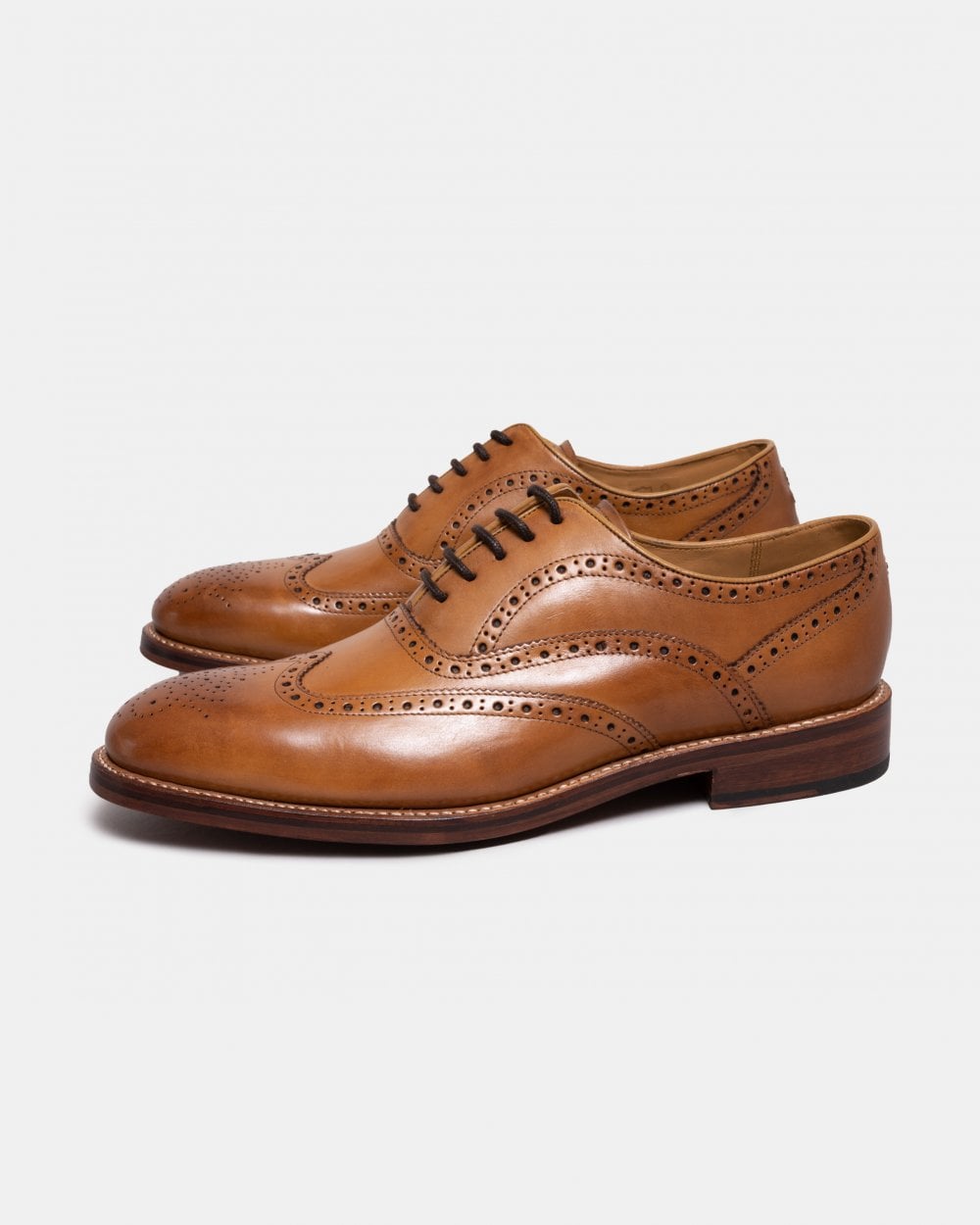 Oliver Sweeney Aldeburgh Mens Leather Brogue - Tan