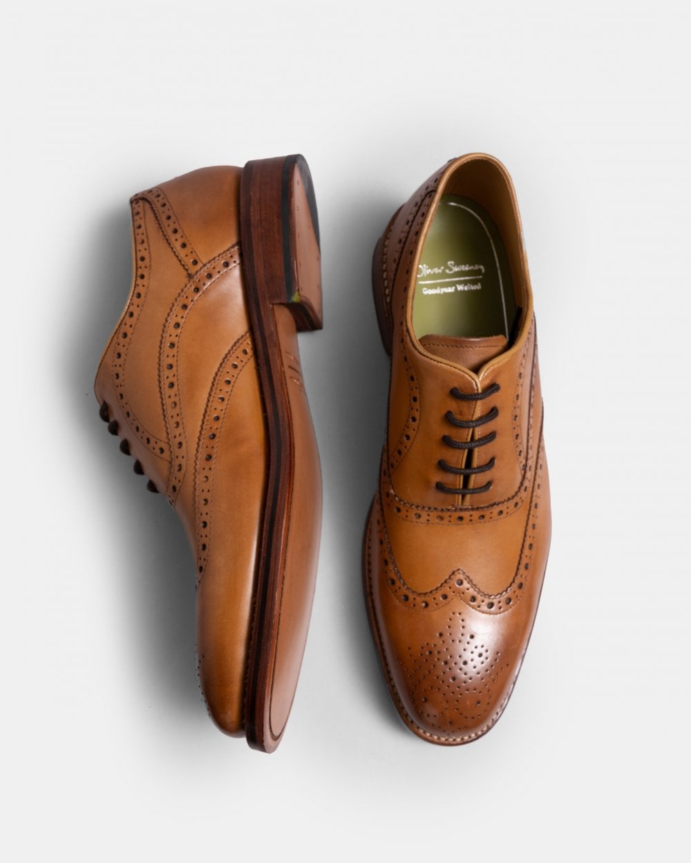 Oliver Sweeney Aldeburgh Mens Leather Brogue - Tan