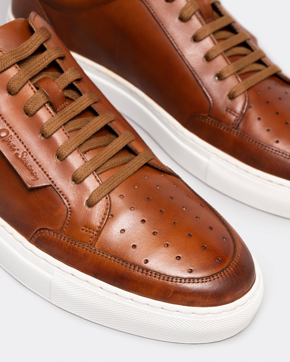 Oliver Sweeney Edwalton Hand Antiqued Leather Mens Trainers