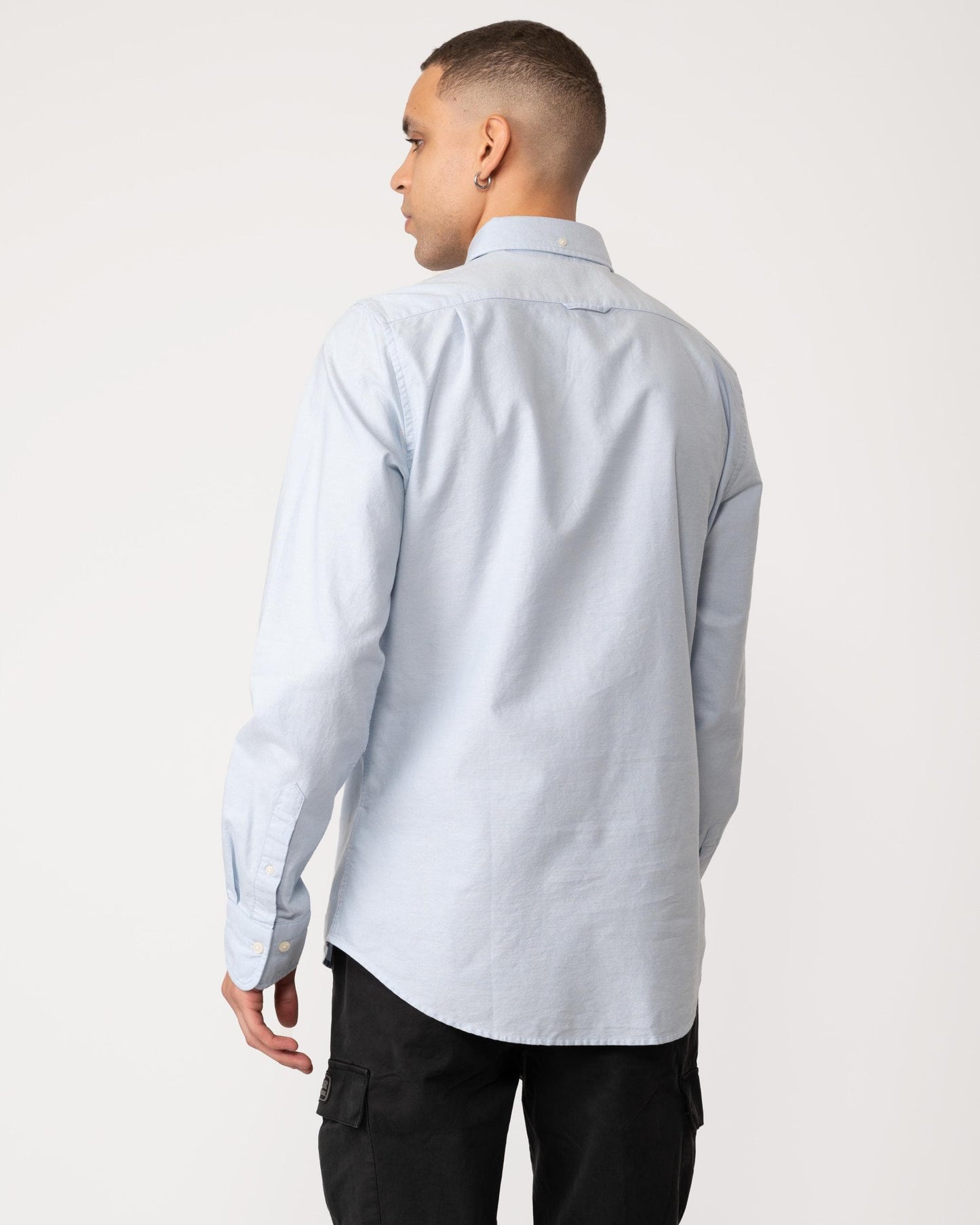 GANT Mens Slim Fit Long Sleeve Oxford Shirt - 455 Light Blue
