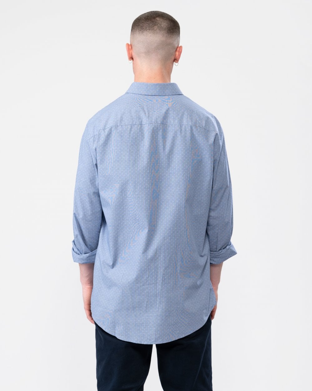 Armani Exchange Mens Long Sleeve Dotted Shirt