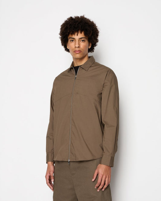 Armani Exchange Mens Zip Overshirt - Crocodile
