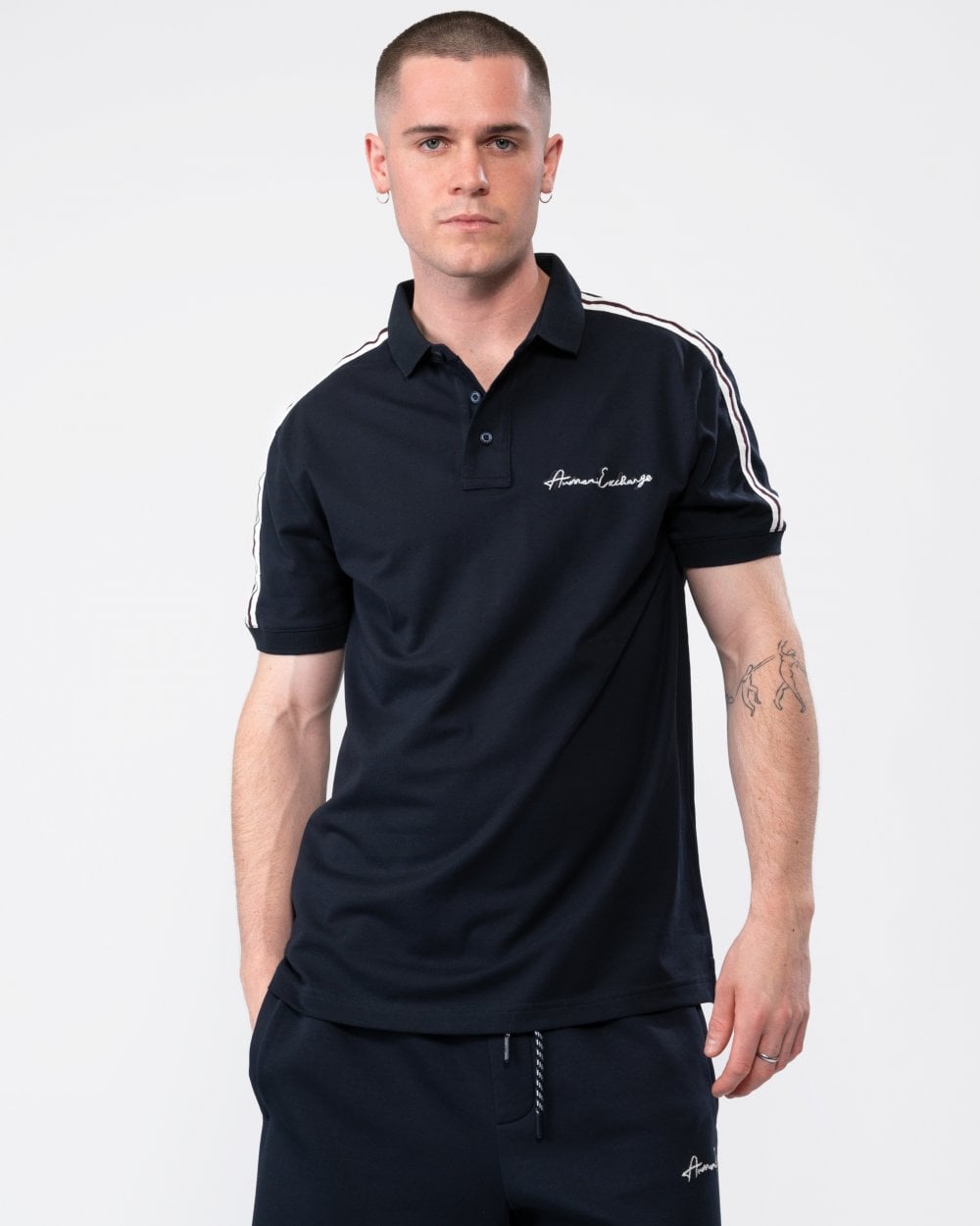 Armani Exchange Mens Signature Polo