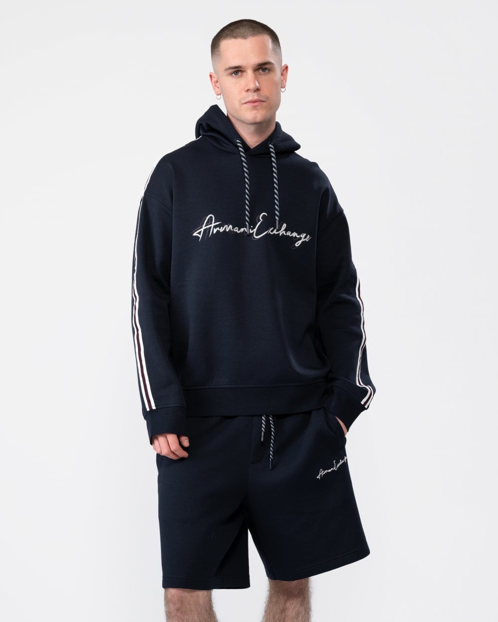 Armani Exchange Mens Signature Hoodie